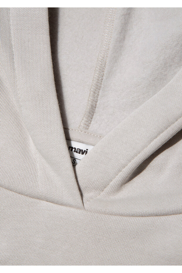 Kapüşonlu Gri Basic Sweatshirt 167299-70074 - 6