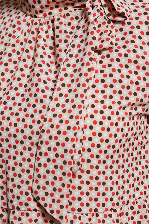 42932 Model Polka Dot Patterned Tunic - 4