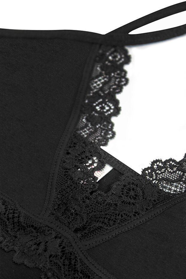 Kadın Atlet 2'li Dantelli (%96 Pamuk - %4 Elastan) - 2