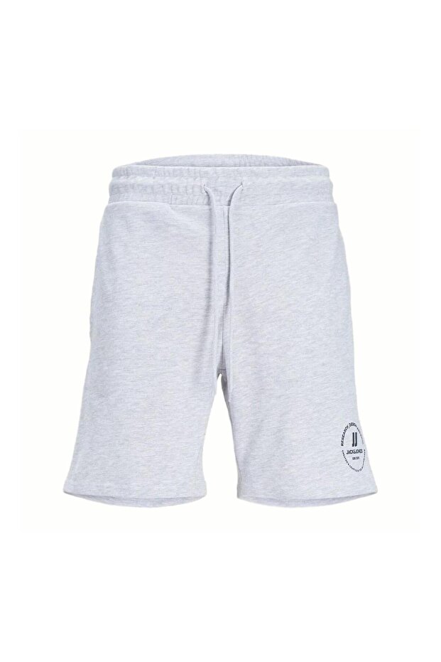 Comfort Fit White Melange Men's Sweat Shorts Jpstswift Sweat Shorts Sn Aut