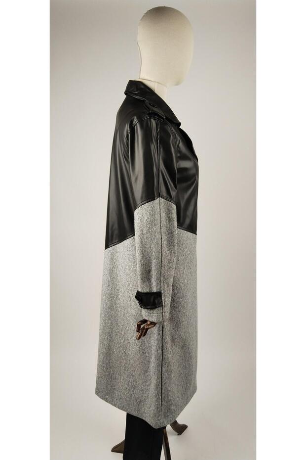 DERİ PARDESÜ KAŞE DETAYLI - 5