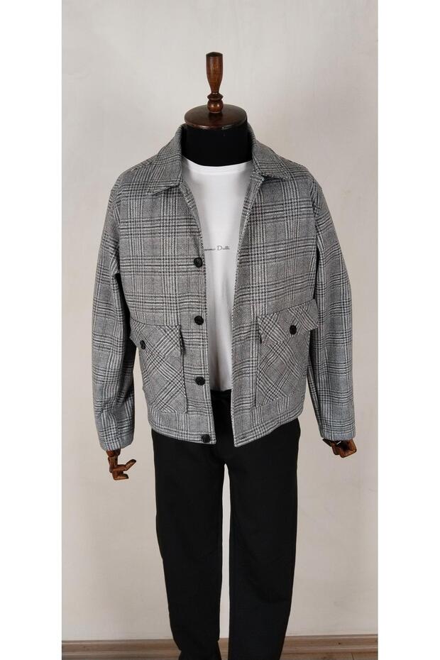 معطف رجالي من كاشي مع جيب طيار - 2