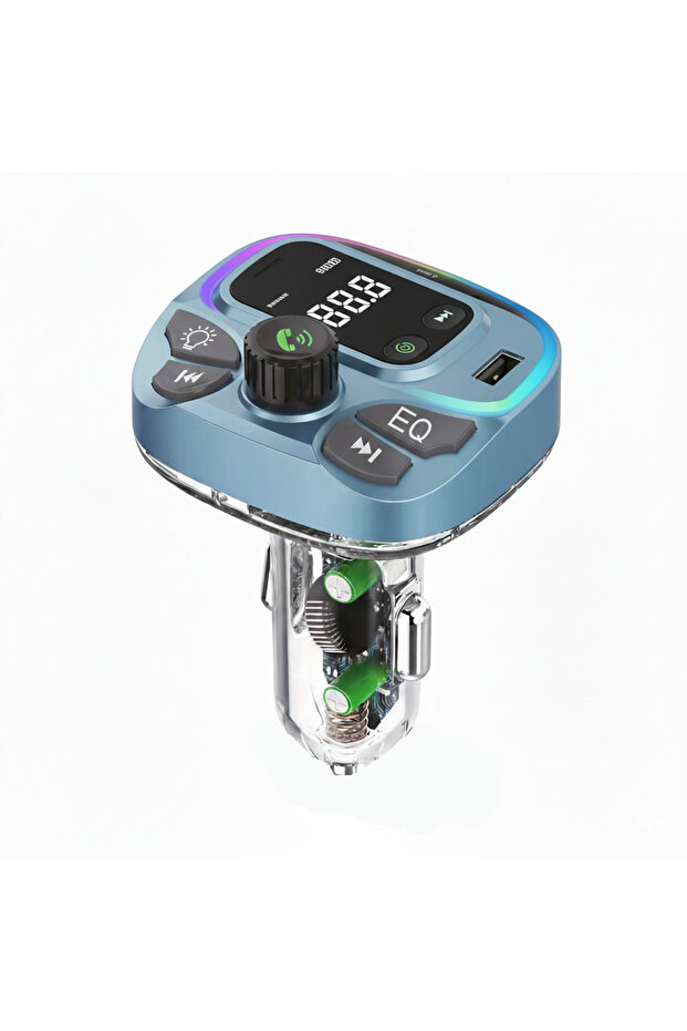 Araç İçin Bluetooth FM Modülatör Transmitter Çakmaklık - MT9877 - 1