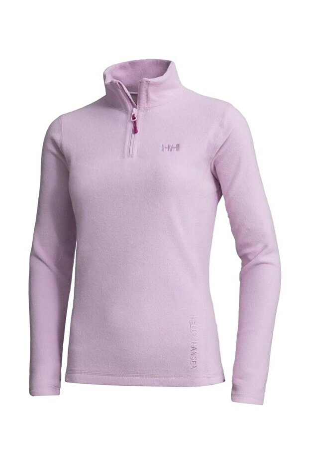 Light Half Zip Kadın Pembe Dik Yaka Sweatshirt - 1