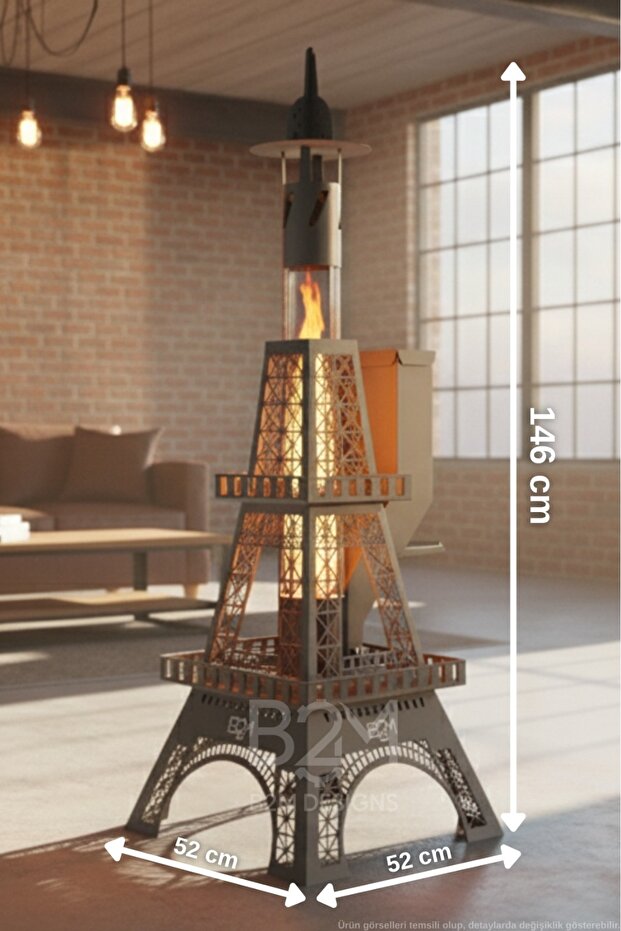 B2M Flame Tower PELET SOBA - 3