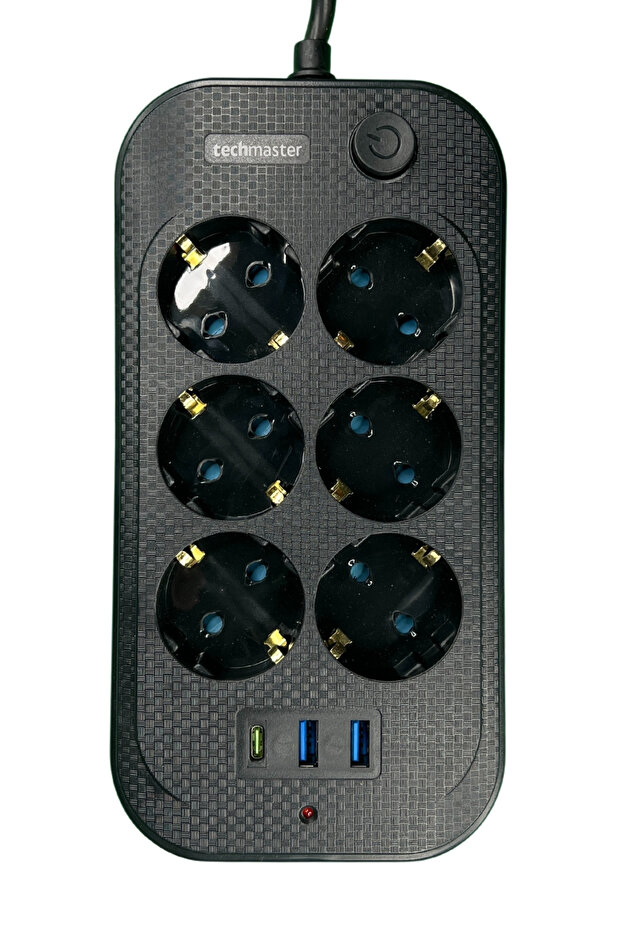 2 USB + Type-C Current and Child-Proof 6-Port Socket 5m - 2