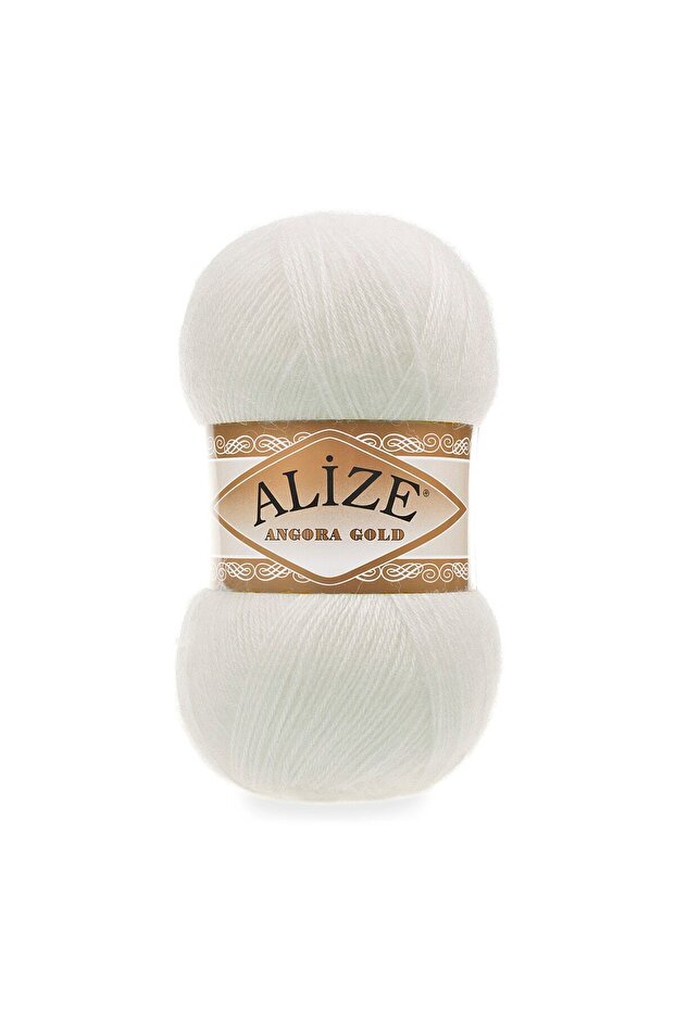 Angora Gold 62 Light Cream 100 Gr. Knitting Yarn 20% Wool - 80% Acrylic 100 Gr - 550 M
