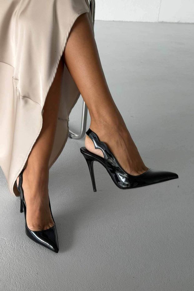 Elisa Stiletto Black Patent Leather 10 cm Women's Stiletto, High Heels