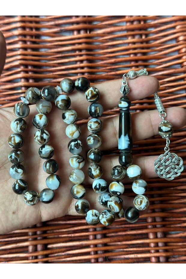 Bakelite stone rosary, 10ml, 45 beads