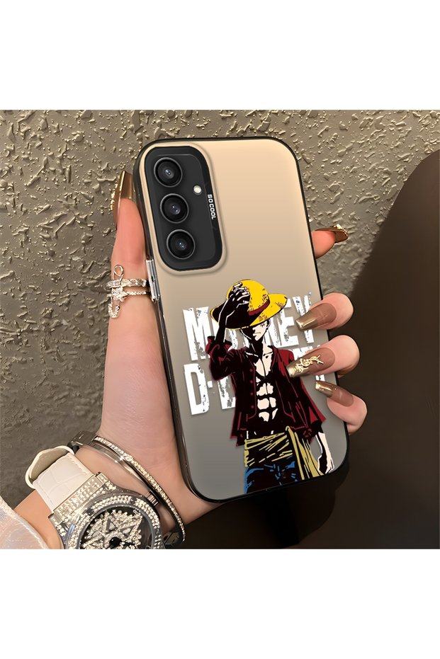 Samsung Galaxy S23 Fe Compatible Trend Men's Patterned Silicone Edge Hard Back Shockproof Case