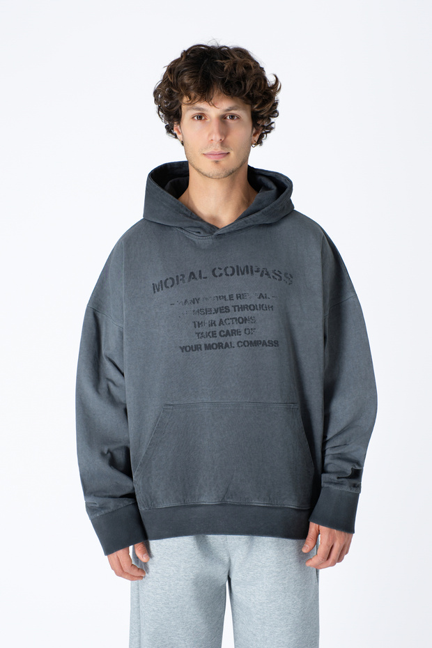 MORAL hoodie with a front design - 1