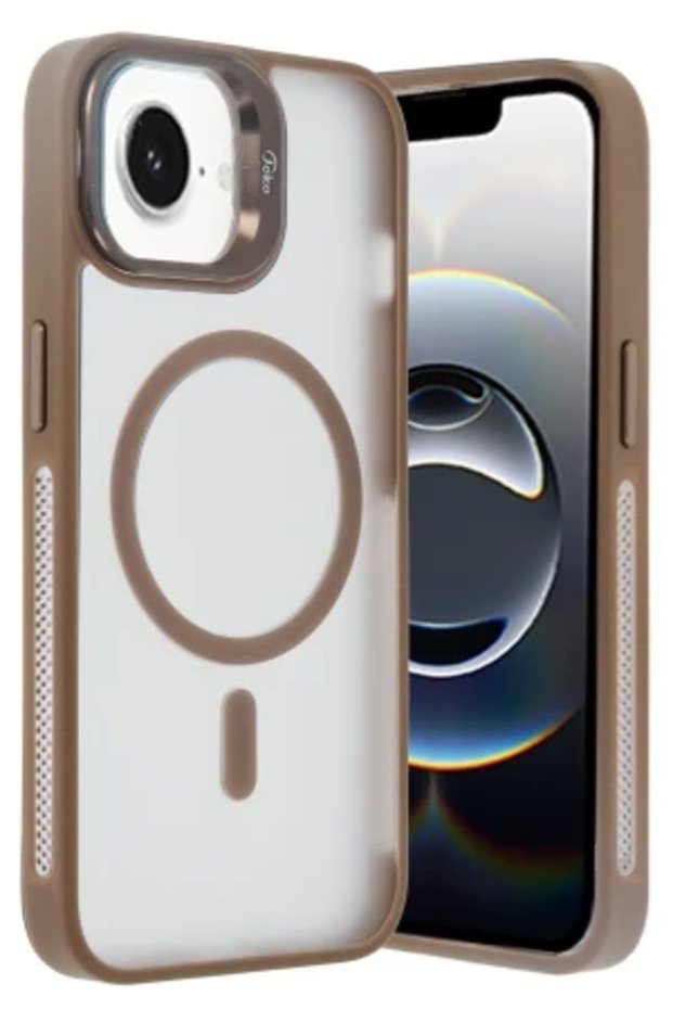 Transparent Design Tpu Case with Stand Compatible with Magsafe for iPhone 16E