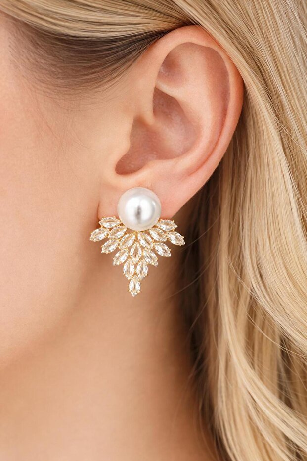 Zirkon taşlı küpe - 1