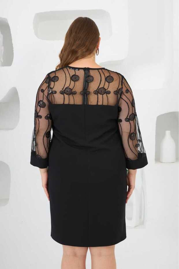Rochie de damă O6743 Negru - 2