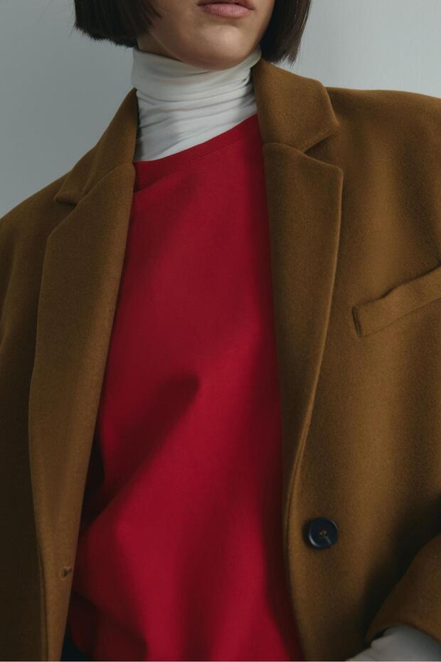 Kırmızı Nox Oversize Tişört - 4