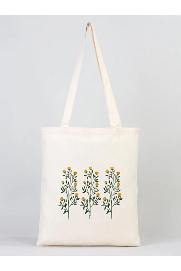 Wildflower Patterned Cloth Bag - 2
