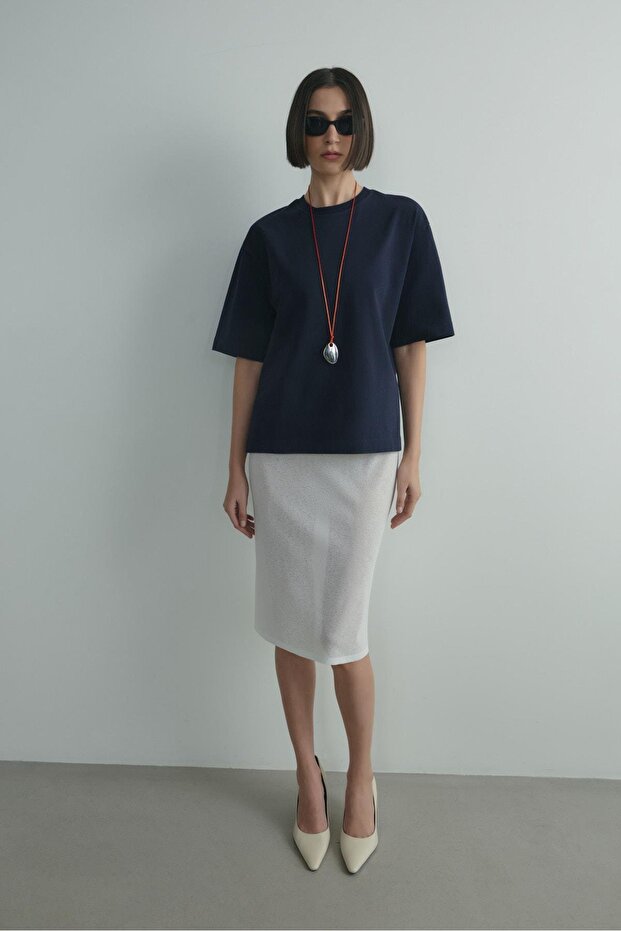 Lacivert Nox Oversize Tişört - 6