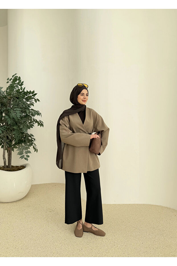 7673 POLEVİSKON CEKET VİZON - 7