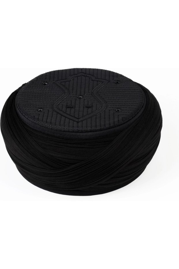Children's Prayer Shawl - Black Fabric - Black Turban - Cross Wrap - Nâli Şerif - 6 Meters
