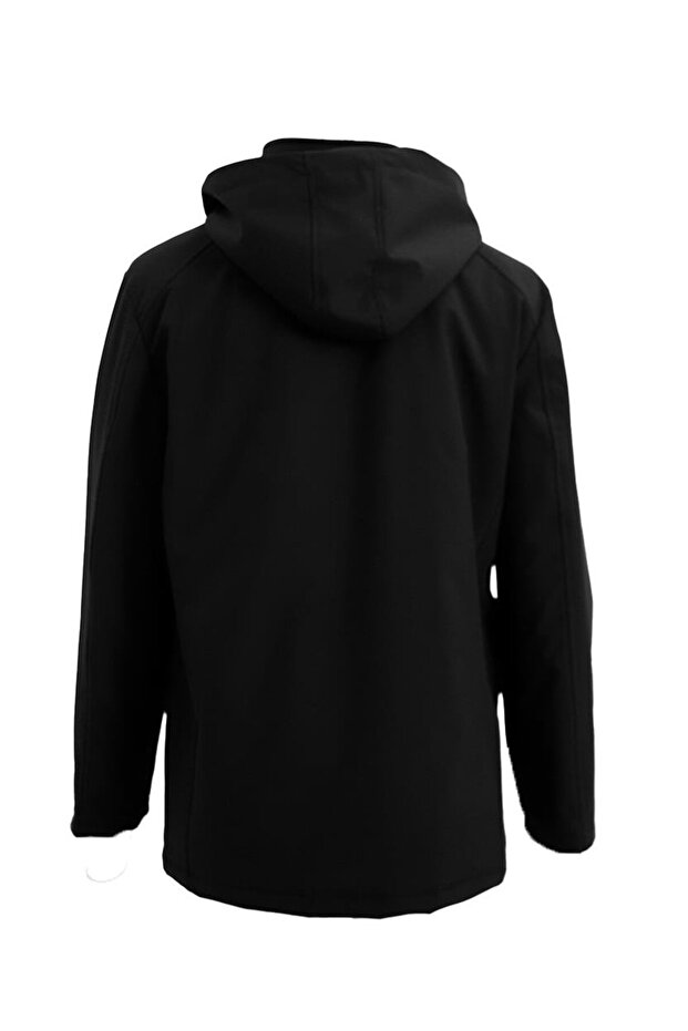 SİYAH Kapişonlu Kışlık Mont - 2