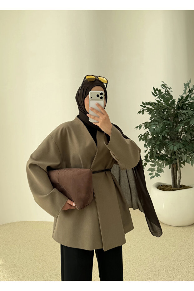 7673 POLEVİSKON CEKET VİZON - 4