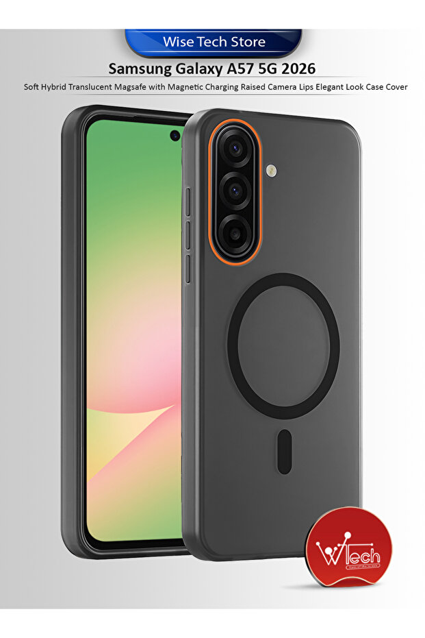 Samsung Galaxy A57 5G 2026 Hybrid Translucent Magsafe Raised Camera Lips Elegant Look Case Cover