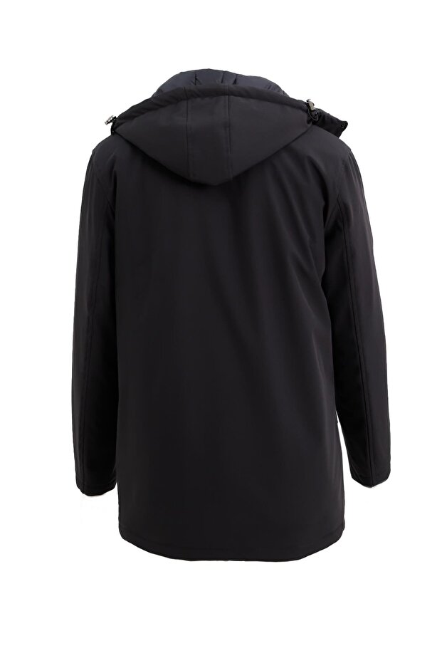 ANTRASİT Kapişonlu Kışlık Mont - 2