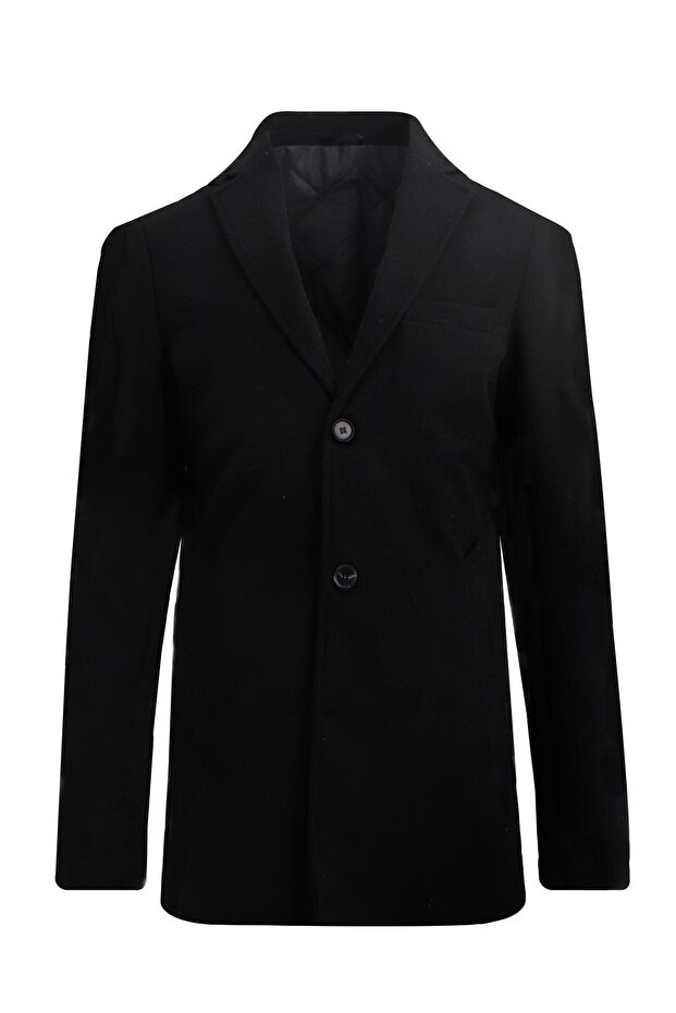 SİYAH Mono Yaka Kaban - 1
