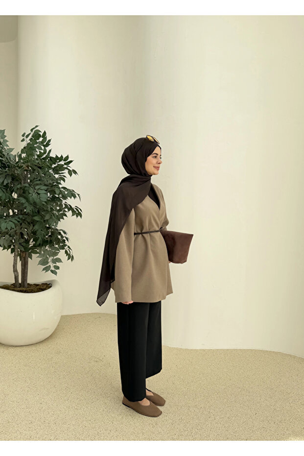 7673 POLEVİSKON CEKET VİZON - 8