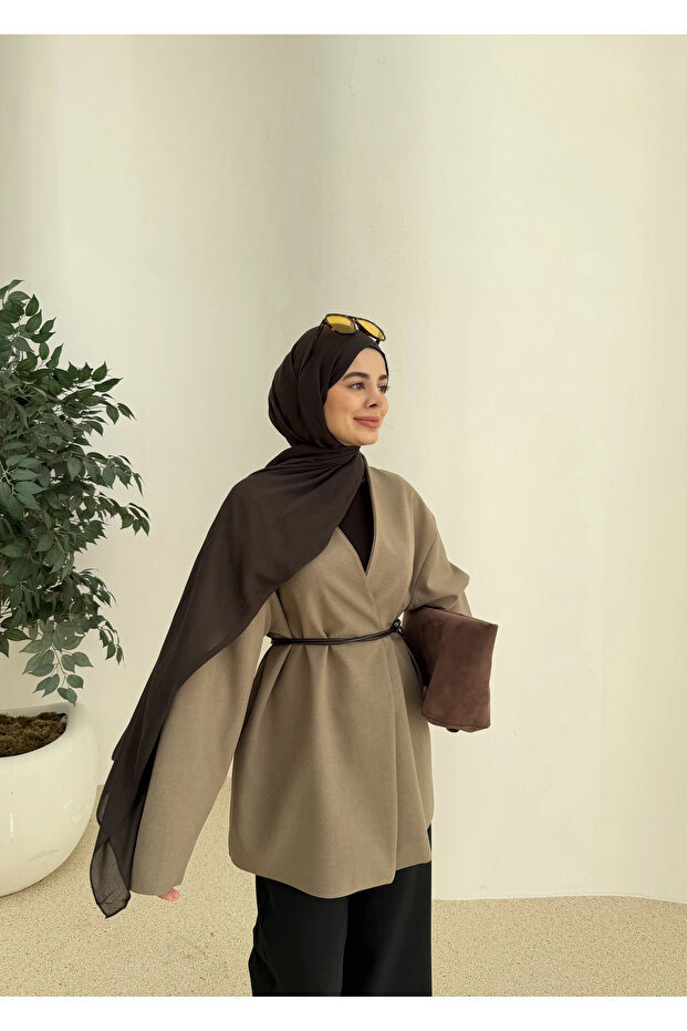 7673 POLEVİSKON CEKET VİZON - 6