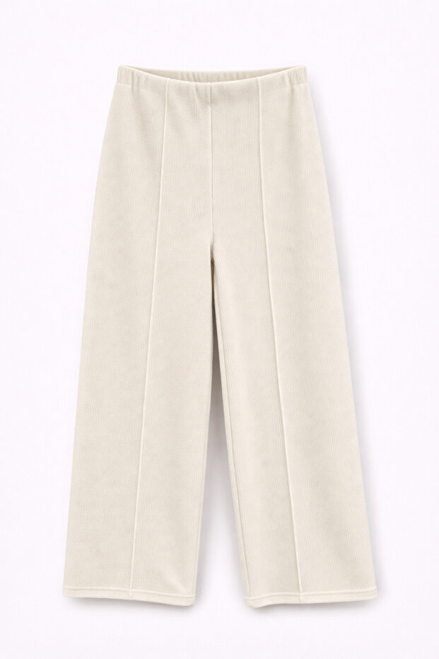 4760 Women's Wide Leg Draped Elastic Waist Thessaloniki Pants Stone
