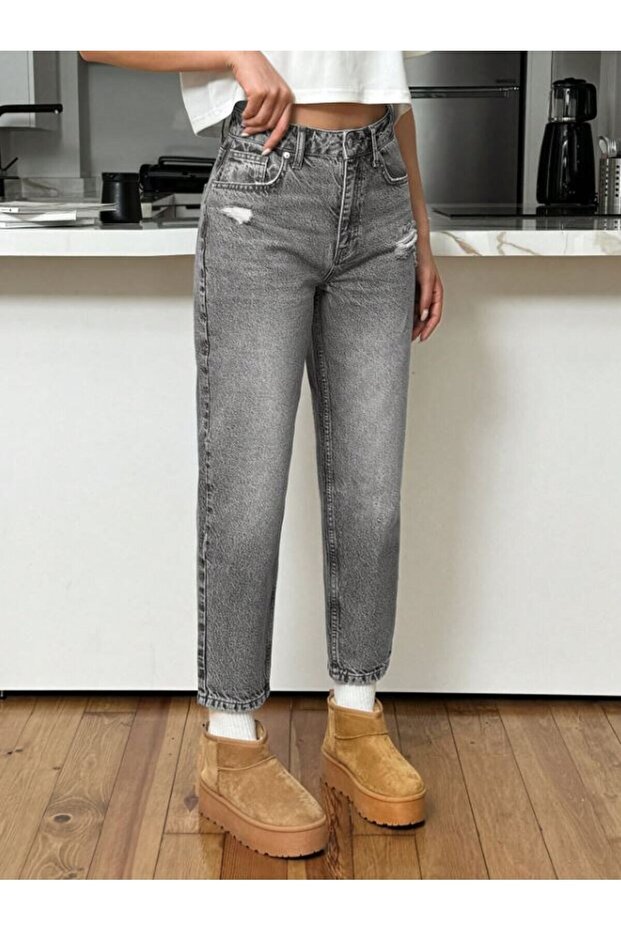 Women's Distressed Denim Pants