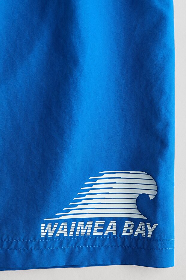 Baskı Motifli Şort Mayo - 2