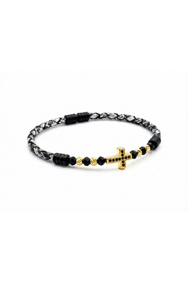 Luxury Python Leather Bracelet with Beads - 1