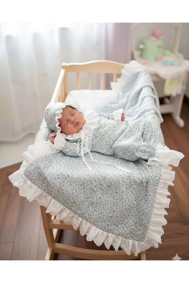Cotton Romper and Blanket Set