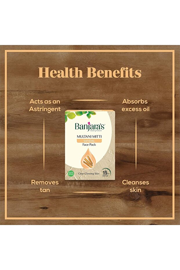Multani Mitti + Sandal Face Pack Powder(100 gm), Pack of 1