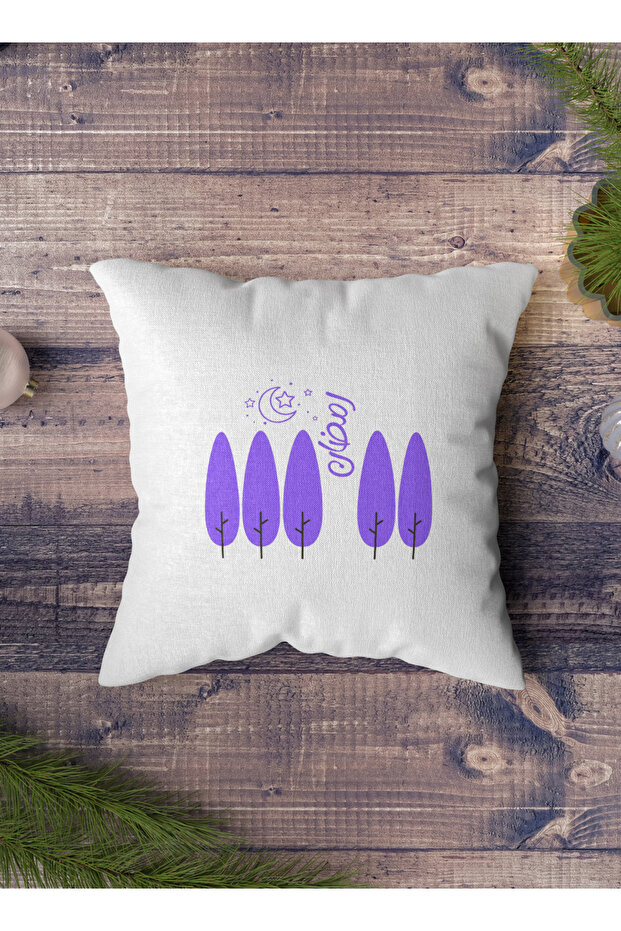 Polyester Pillowcase Cushion Cover with Ramadan Crescent Design