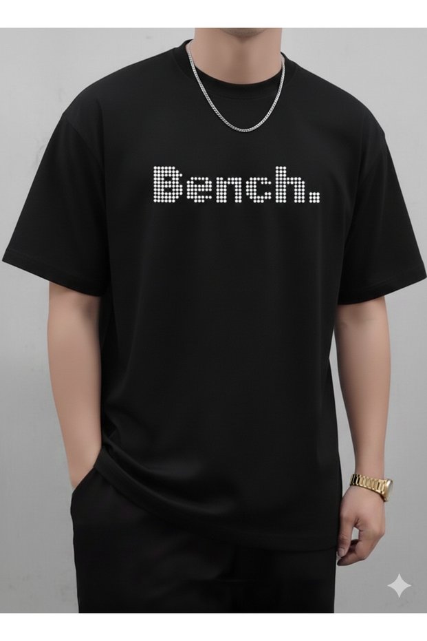 Men's Bench. Printed Oversized Combed Cotton T-Shirt 100% Cotton