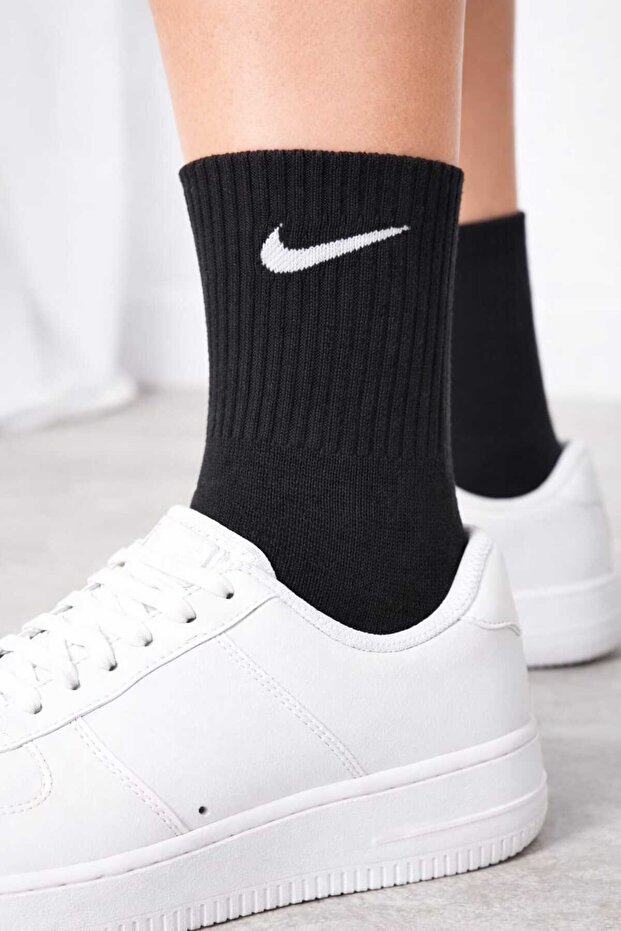 Siyah Uzun tenis Çorap - 3