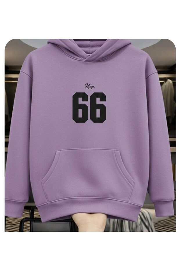 Unisex Men/Women Kinge66 Colorful Custom Printed Cotton Oversized Hooded Sweatshirt