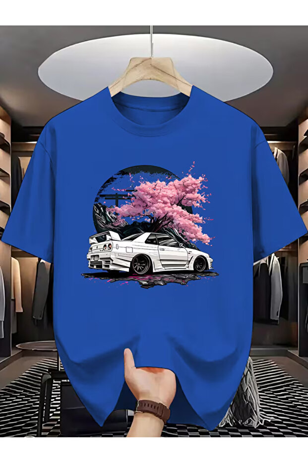Unisex Car Graffiti Printed Oversized T-Shirt