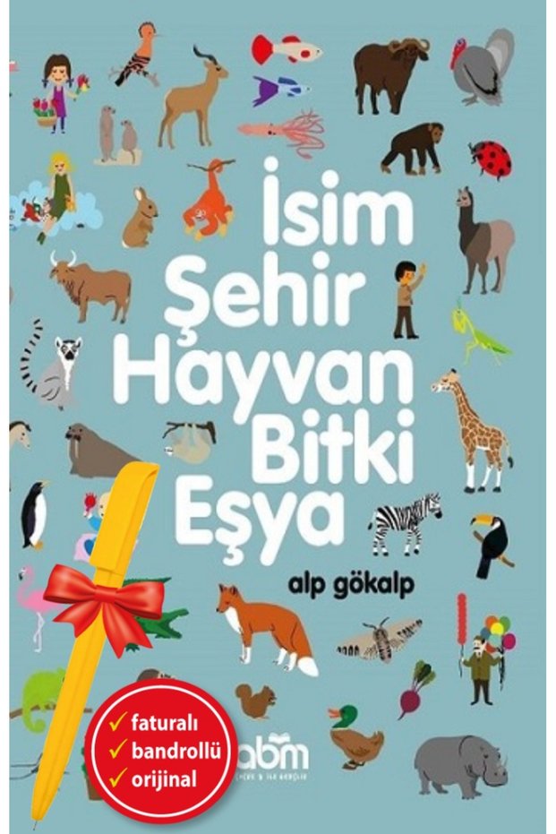 Alfa Kalem+İsim, Şehir, Hayvan, Bitki, Eşya (Alp Gökalp) New Children's Literature Abm Book