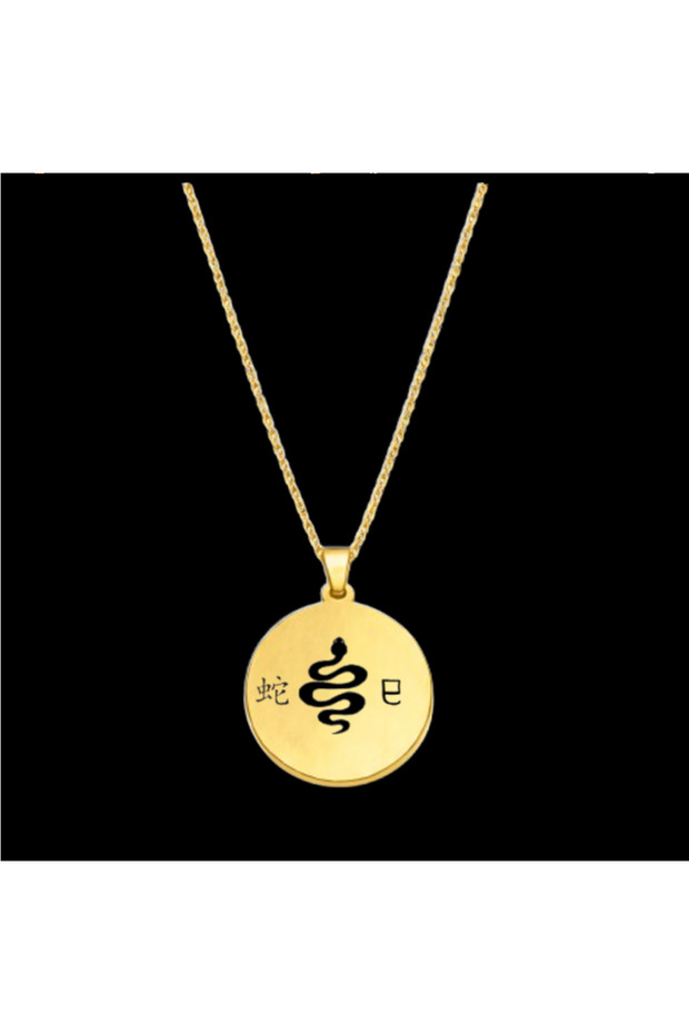 YILAN ÇELİK KOLYE (3 cm Çap)