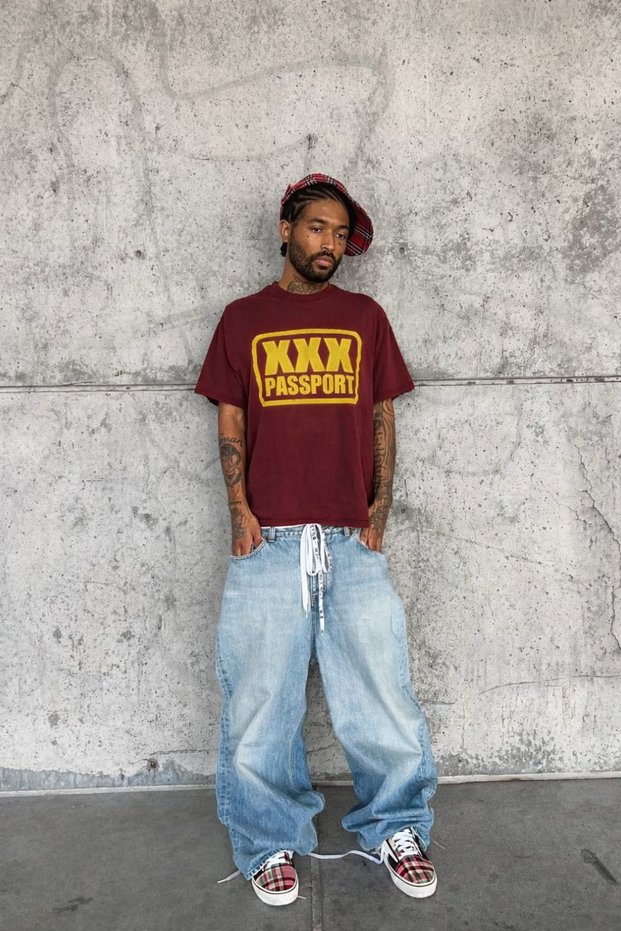 Unisex Crew Neck Front Lettering Printed Oversized Streetwear T-Shirt