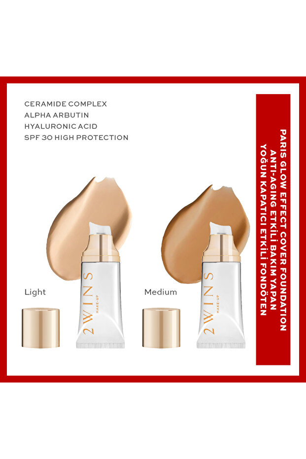 Paris Glow Effect Cover Foundation-Light - 1