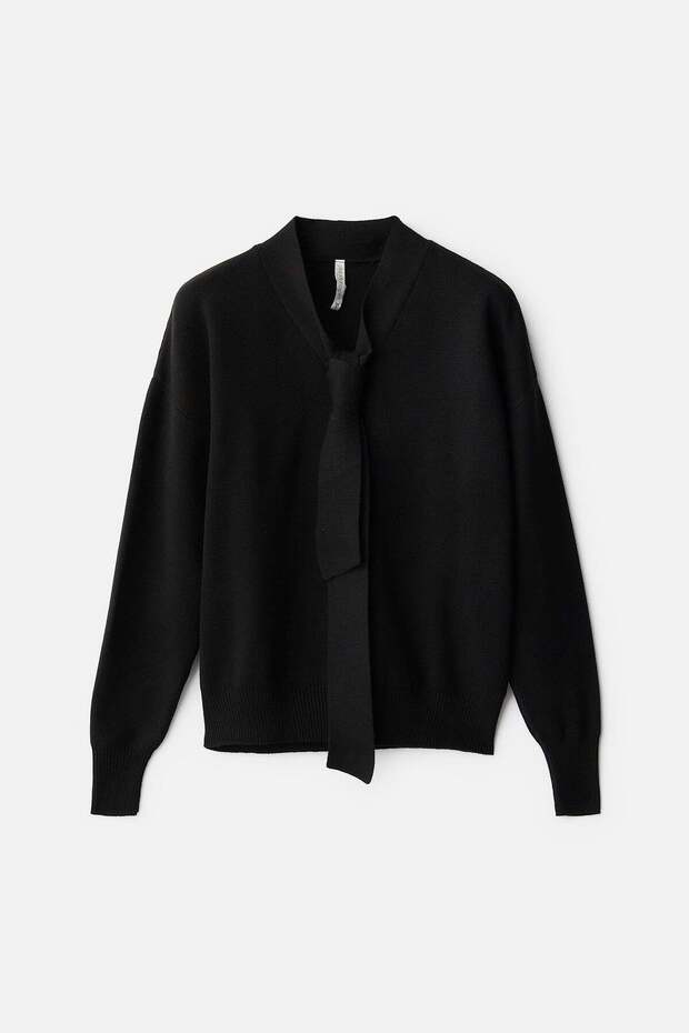 Kravatlı V Yaka Kazak - 1