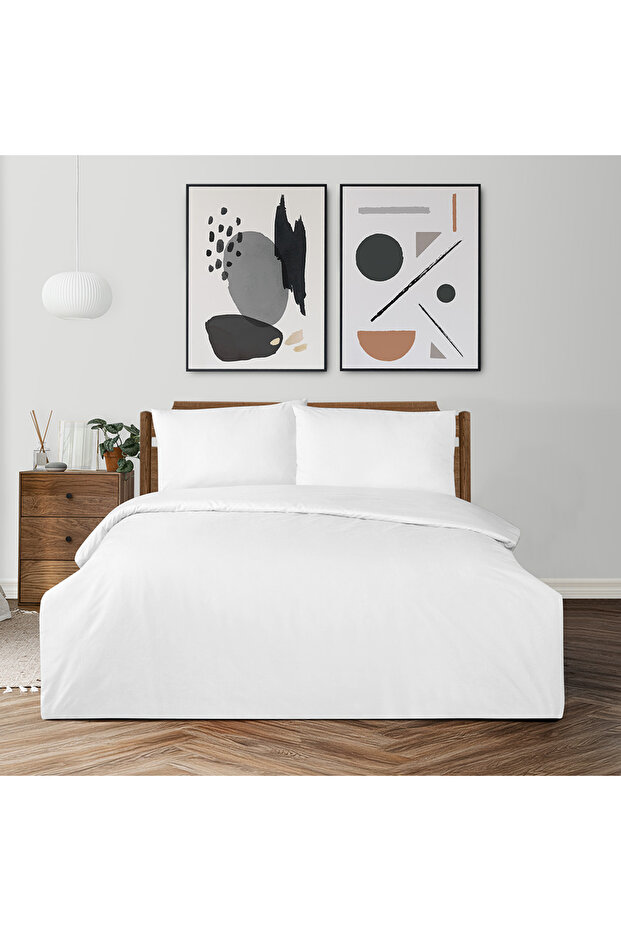 Freesia Single Ranforce Duvet Cover Set White (2 Pieces) 160X220/50X70 White