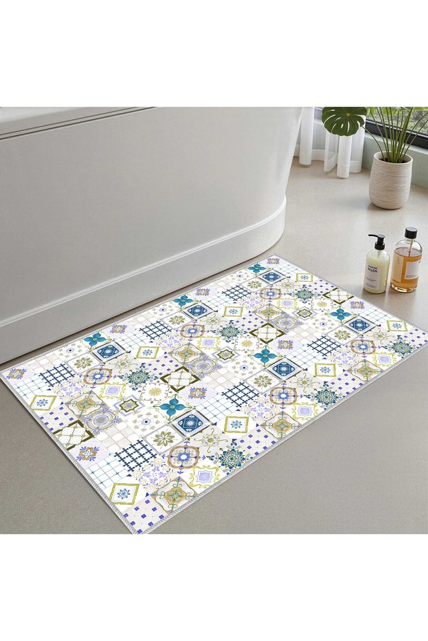 Bath Mat, Soft Bathroom Rug, Non-Slip Dot Backing, Washable - 60X100