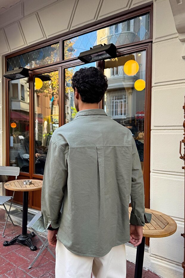 Basıc Regular Gömlek Haki - 2