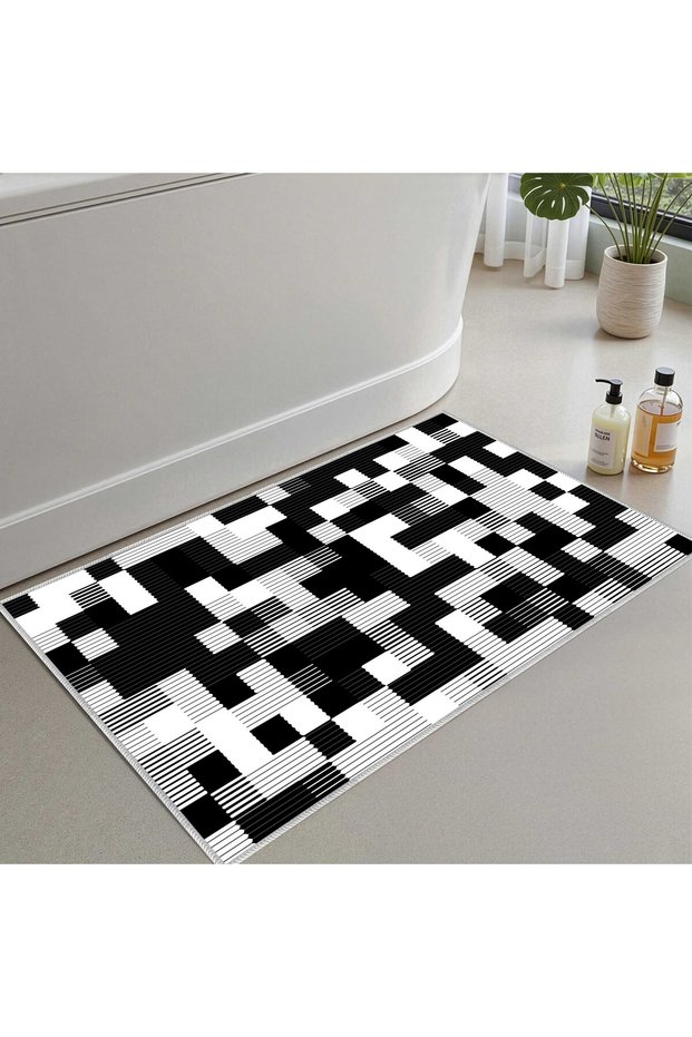 Bath Mat, Soft Bathroom Rug, Non-Slip Dot Backing, Washable - 60X100